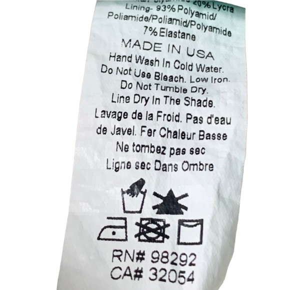 TIBI Deep V low cut halter 1 pc swimsuit in retro print sz LG NEW - Picture 9 of 12